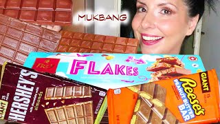 GIANT CHOCOLATE BARS REESES HERSHEYS amp FREY 🍫  Mukbang [upl. by Eirrem]