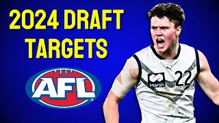 2024 AFL DRAFT  First Pick Targets [upl. by Kati]