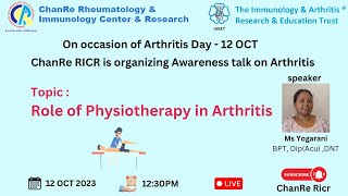 Role of Physiotherapy in Arthritis  By DrYogarani [upl. by Scever876]