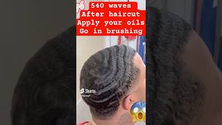 540waves after a haircut get your oils and get to brush [upl. by Amerak895]