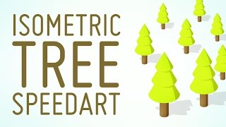 Isometric Tree  Illustration Adobe Illustrator [upl. by Tyre]