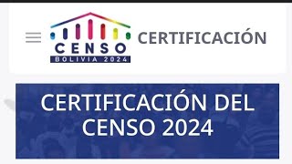 COMO DESCARGAR LA CERTIFICACIÓN DEL CENSO 2024 DESDE TU CELULAR [upl. by Chemash375]