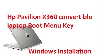 hp x360 pavilion 14cd0056tx Boot menu key  How to boot from pendrive hp x360 pavilion 14cd0056tx [upl. by Sher]