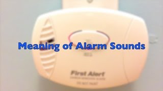 Meaning of Beep and Chirp Sounds of a Carbon Monoxide Detector First Alert [upl. by Ennaylime34]