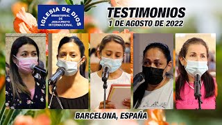 Testimonios 1 de agosto de 2022 Barcelona España IDMJI [upl. by Salokcin]