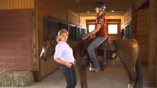 Basic Western Horseback riding position Seat and Legs with Kathy Slack [upl. by Einnep]