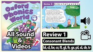 Oxford Phonics World 4  Review 1 bl cl br cr fl gl fr gr pl sl dr tr [upl. by Leggett]