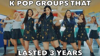 K POP GROUPS THAT LASTED 3 YEARS [upl. by Lamb986]