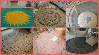 Beautiful Crochet handmade Floor Mats Carpet designs Pattern  Outstanding Mats Carpet ideas [upl. by Nylauqcaj]