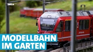 Modelleisenbahn nach besonderem Vorbild Die Rhätische Bahn im eigenen Garten [upl. by Colvert]