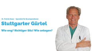 Nach BrustOP Stuttgarter Gürtel  Wie eng Richtiger Sitz Wie anlegen [upl. by Farnham]