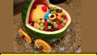 How To Make a Watermelon Bassinet HowToLoucom [upl. by Kincaid]