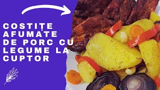 Costite afumate de porc cu legume la cuptor [upl. by Ametaf]