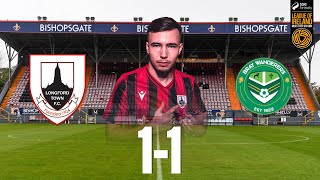 Longford Town 11 Bray Wanderers  22042023 [upl. by Anawait930]