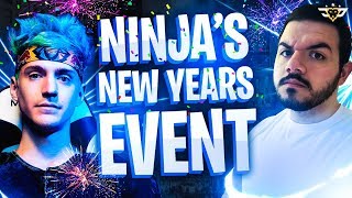 NINJA’S NEW YEARS EVENT TIM HIJACKS MY STREAM Fortnite Battle Royale [upl. by Enilkcaj634]