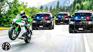 MOST SHOCKING HighSpeed Motorcycle Chase of ALL Time Caught On Dashcam [upl. by Ecertak]