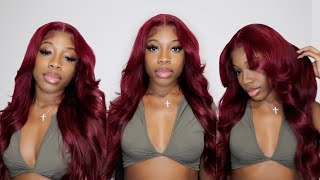 Burgundy 99j Body Wave Wig  Step by Step Tutorial  RECOOL HAIR [upl. by Nnaxor497]