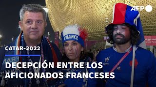 Aficionados franceses decepcionados por la derrota en el Mundial  AFP [upl. by Nnylesor312]