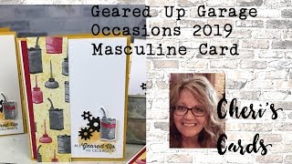 Geared Up Garage Masculine Card  Several Occasion 2019 Sneak Peek Cards [upl. by Yann]