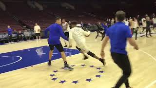 Markelle Fultz Pregame Warm Up Shooting looking good [upl. by Drofub]