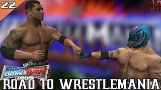 SmackDown Vs Raw 2009  Road To WrestleMania Part  22 Rey Mysterio amp Batista [upl. by Oneal]