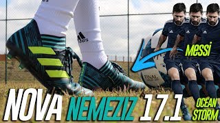 ADIDAS NEMEZIZ 171 OCEAN STORM  A CHUTEIRA DO LIONEL MESSI MESSI BOOTS [upl. by Letsou]