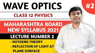 Class 12 Physics Wave Optics lect 02  Huygens Theory  Reflection of light at a Plane Surface [upl. by Jens]