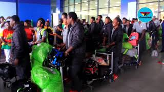 Black Maidens arrive home from World Cup [upl. by Nahbois207]