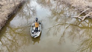 Fishing a Small Creek I Found with Jon Boat [upl. by Naened]