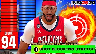 94 BLOCK  94 DUNK  90 MID ANTHONY DAVIS BUILD CAN DO EVERYTHING BEST BIGMAN BUILD IN NBA2K24 [upl. by Luwana]