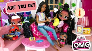 LOL FAMILY ALL GET SICK  OMG Family Invited into the Dream House  Barbie Family Help OMG Family [upl. by Ermin]