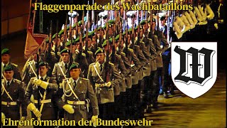 Preußischer Präsentiermarsch Flaggenparade des Wachbataillons BMVg  Ehrenformation der Bundeswehr [upl. by At]