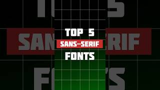 Top 5 SansSerif Fonts graphicdesigner logodesigner videoeditor designer viral design fonts [upl. by Ardnwahs]