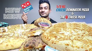 Dominos NEW 12 kg The Cheese Dominator Pizza amp The 4 Cheese Pizza with 4 times more cheese MUKBANG [upl. by Faulkner]