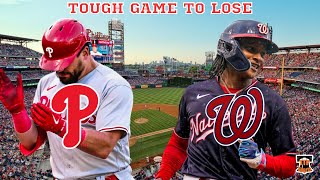 PHILLIES BLOW 5 RUN LEAD amp LOSE 87 TO THE NATIONALS MICHAEL LORENZEN IS HUMAN [upl. by Enenej]