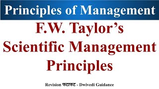 Principle of Scientific Management by F W Taylor Principles of Scientific Management NCERT Bcom [upl. by Ahsem]