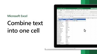 Combine text into one cell in Microsoft Excel [upl. by Aical]