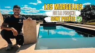 ON POSE LES MARGELLES DE PISCINE A LA GRANGE [upl. by Richel]