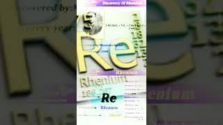 discovery of rhenium [upl. by Alaj]