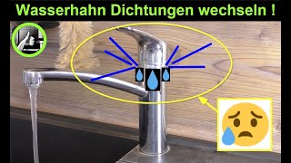 Einhandmischer undicht  Dichtung wechseln ✅ Wasserhahn reparieren  Küchenarmatur reparieren diy [upl. by Anilejna]