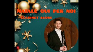 NATALE QUI PER NOI clarinet score [upl. by Oswell]