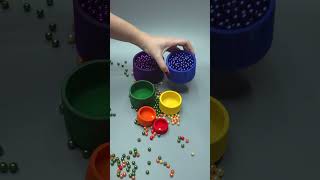 Satisfying Video Beads  ASMR Video  Relaxing Seven Cups Oddly Beads Sound [upl. by Sension]