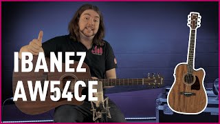 Ibanez AW54CE Artwood Open Pore Natural ElectroAcoustic Guitar Impression  Bax Music UK [upl. by Eiramave]