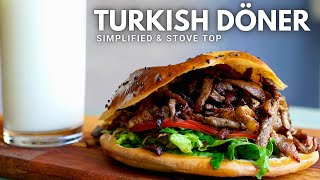 Turkish Doner Kebab You Can Actually Make at Home even on Stovetop [upl. by Adnilav116]