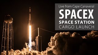 Live SpaceX Falcon 9 rocket launches NASA space station cargo – plus booster landing at Cape [upl. by Ferdy]