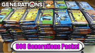 3000 Pokemon Generations Opening 500 Generation Booster Packs Unboxing  pokemon tcg [upl. by Peers]