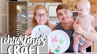 DIY CHRISTMAS PLATES  CHILD FRIENDLY  COLLAB [upl. by Etteinotna]