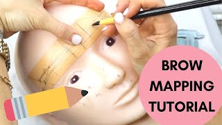 BROW MAPPING Tricks for Microblading Artists Brow Mapping Tutorial using STRING METHOD [upl. by Einnaoj]