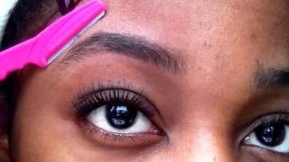 EYEBROW SHAPING FOR BEGINNERS  full EYEBROW TUTORIAL razor [upl. by Aydin718]