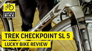 TREK CHECKPOINT SL 5 REVIEW  Schnelles leichtes und komfortables Gravelbike [upl. by Ahtelahs328]